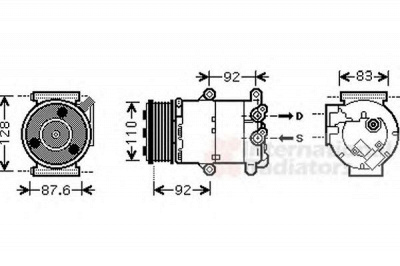 VAN WEZEL 1800k430 -  Компрессор, кондиционер